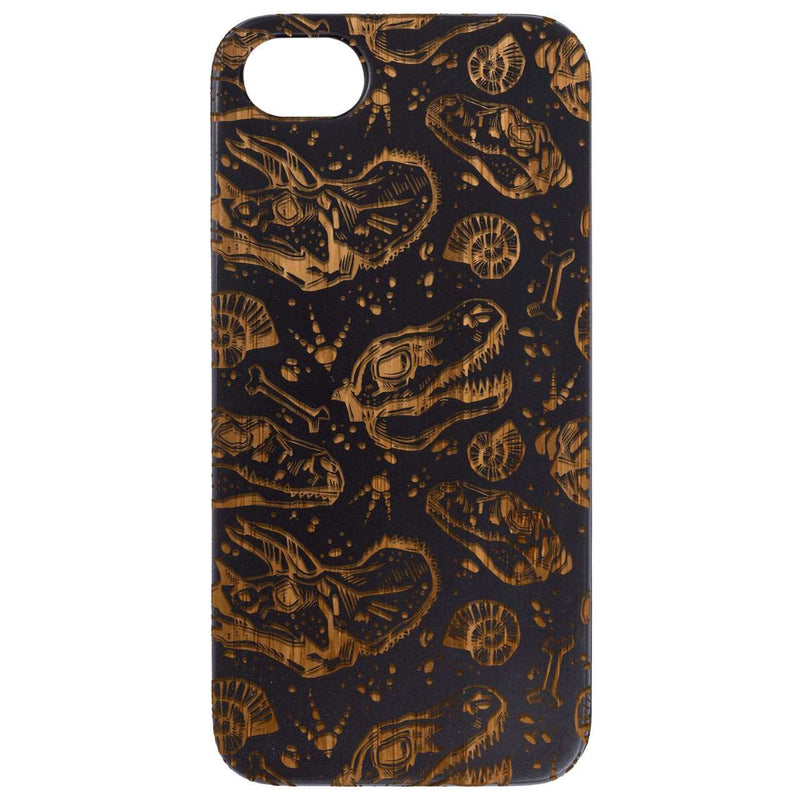 Dinosaur Fossil - Engraved Wood Phone Case