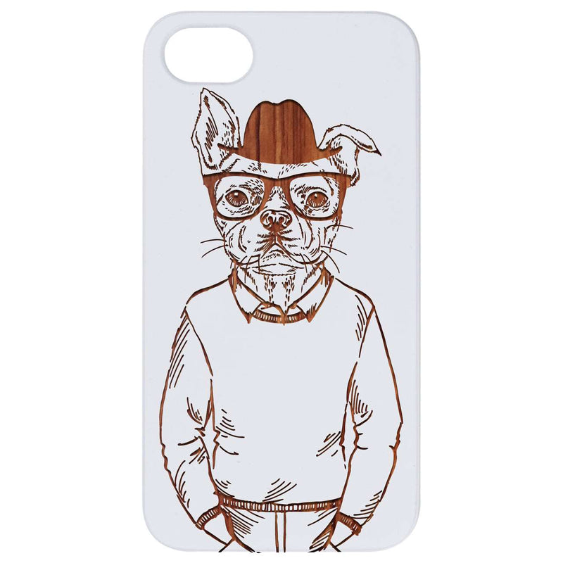 Dog man - Engraved Wood Phone Case