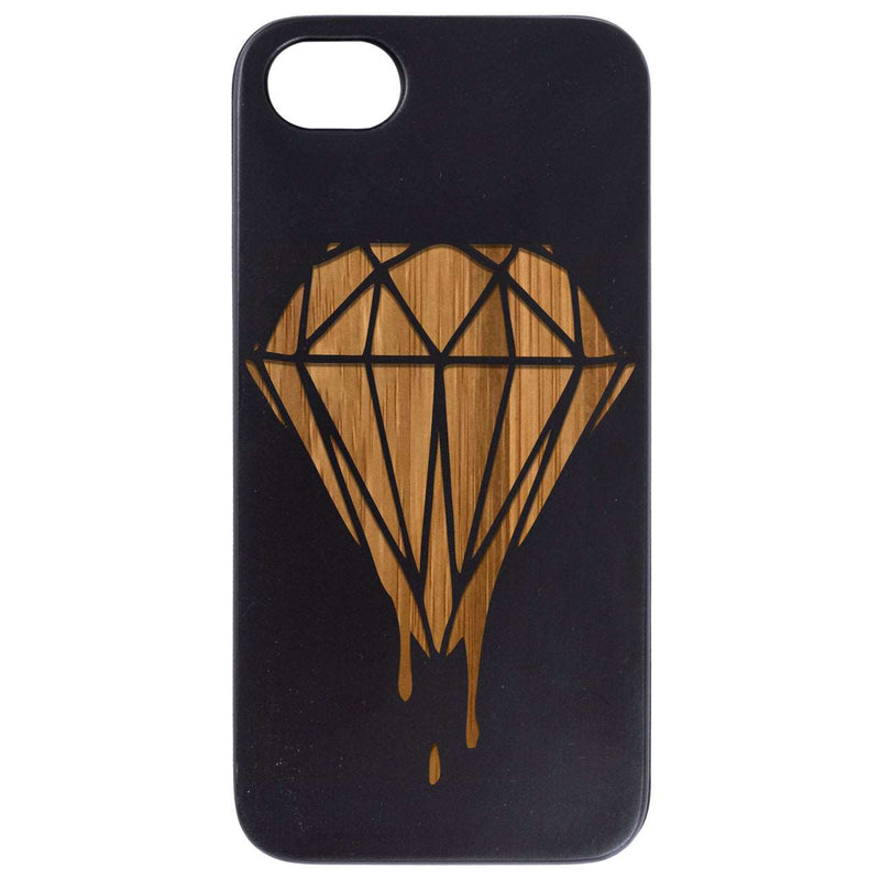 Dripping Diamond - Engraved Wood Phone Case