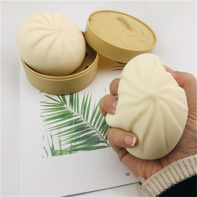 Stress Relief Toy Decompression Sensory Fidget Toy Unzip Toy Steamed Stuffed Bun Simulation Fidget Toy Set