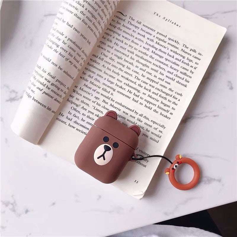 Cartoon Wireless Bluetooth Earphone Case For Apple AirPods Silicone Headphones Cases For Airpods 2 Protective Cover