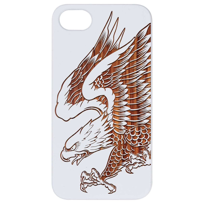 Eagle Attack - Engraved Wood Phone Case