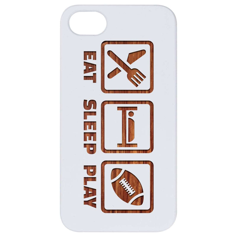 Eat Sleep Play - Engraved Wood Phone Case