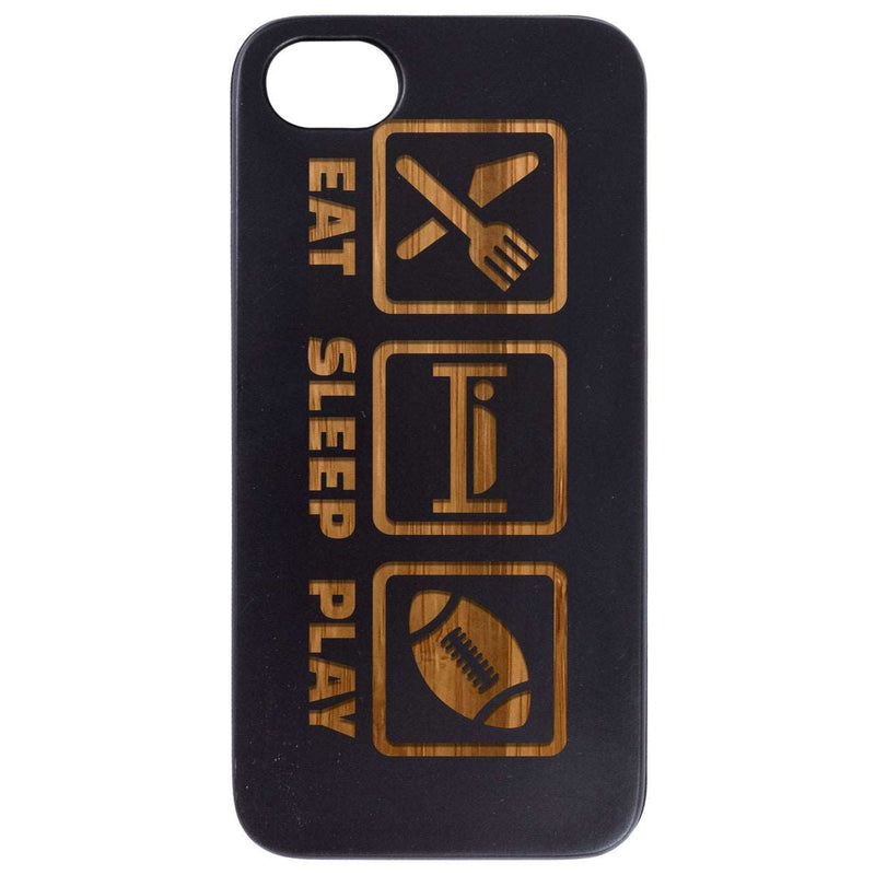 Eat Sleep Play - Engraved Wood Phone Case