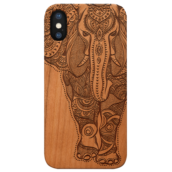 Elephant 2 - Engraved Wood Phone Case