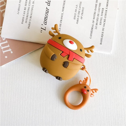 For airpods case Fundas For Airpods 2 case cover cute 3D Wireless Bluetooth Headphones Protective Cover Silicone Earphone Case