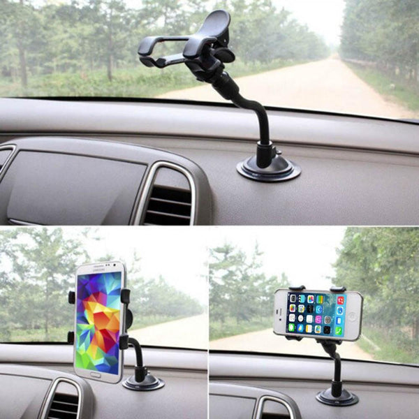 Lazy Non-slip Windshield Car Mount Holder Bracket for GPS Mobile Phone