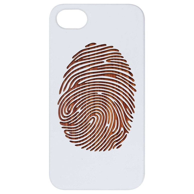 Fingerprint - Engraved Wood Phone Case