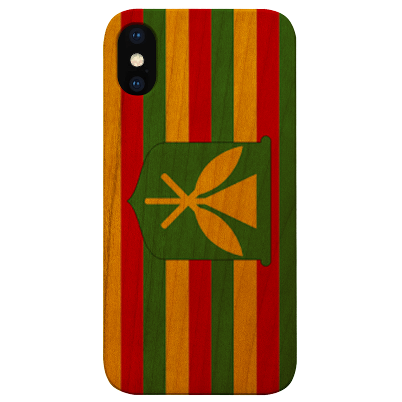 Flag Kanaka Maoli - UV Color Printed Wood Phone Case