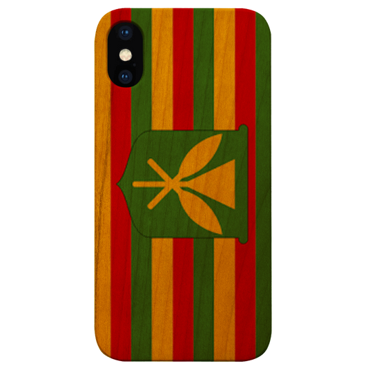Flag Kanaka Maoli - UV Color Printed Wood Phone Case