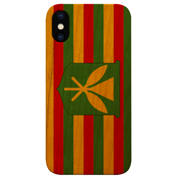 Flag Kanaka Maoli - UV Color Printed Wood Phone Case
