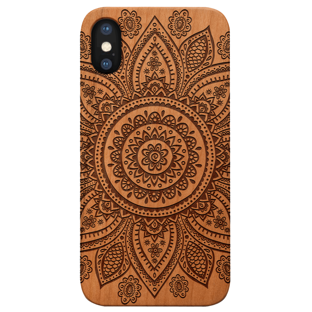 Floral Mandala 2 - Engraved Wood Phone Case