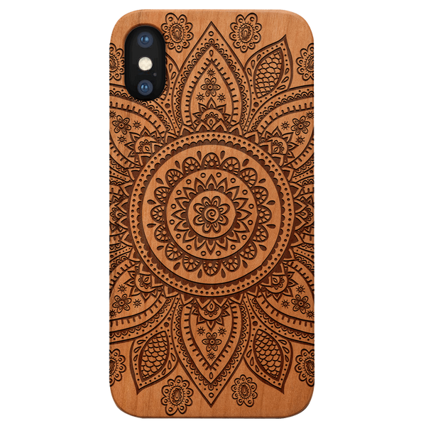 Floral Mandala 2 - Engraved Wood Phone Case