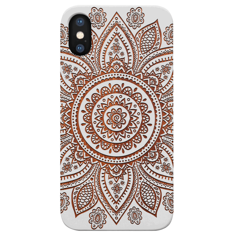 Floral Mandala 2 - Engraved Wood Phone Case