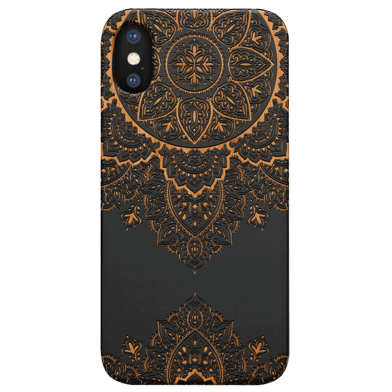 Floral Mandala 3 - Engraved Wood Phone Case