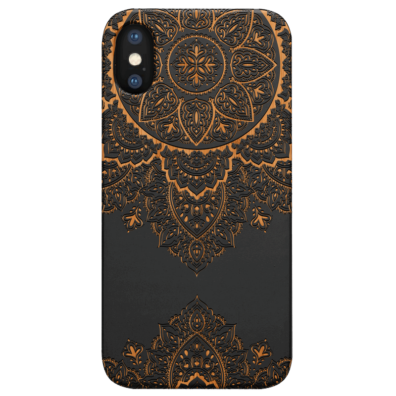 Floral Mandala 3 - Engraved Wood Phone Case