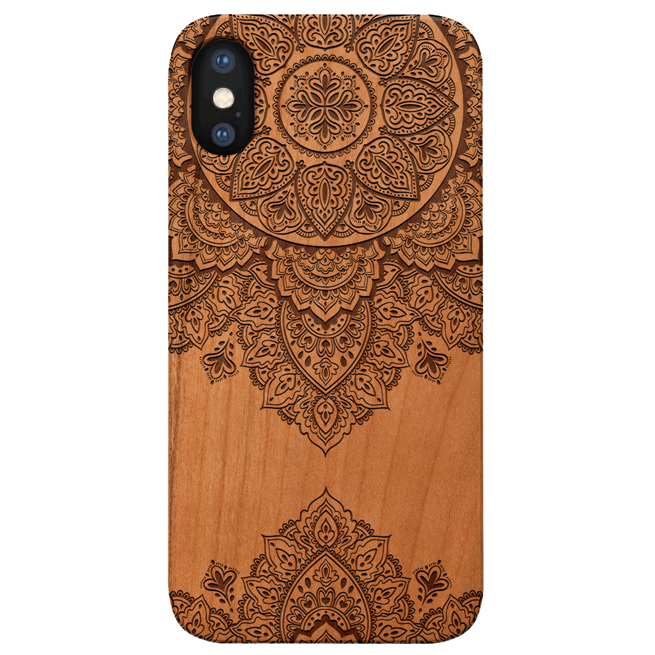 Floral Mandala 3 - Engraved Wood Phone Case