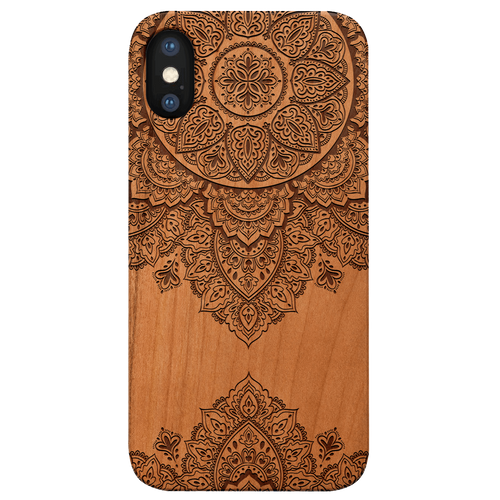 Floral Mandala 3 - Engraved Wood Phone Case