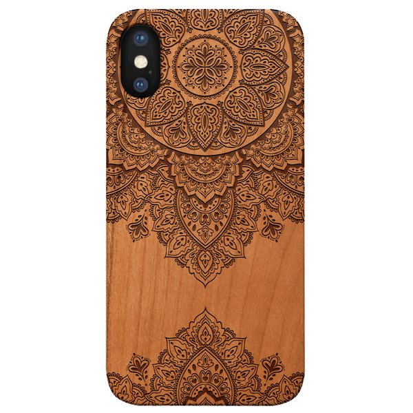 Floral Mandala 3 - Engraved Wood Phone Case