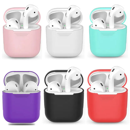 Funda de silicona suave para Apple Airpods funda a prueba de golpes para Apple AirPods auriculares fundas Ultra Thin Air Pods Protector funda