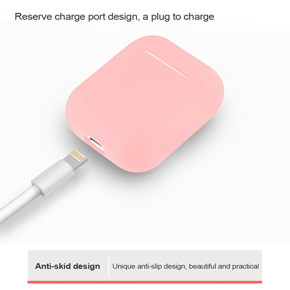 Funda de silicona suave para Apple Airpods funda a prueba de golpes para Apple AirPods auriculares fundas Ultra Thin Air Pods Protector funda