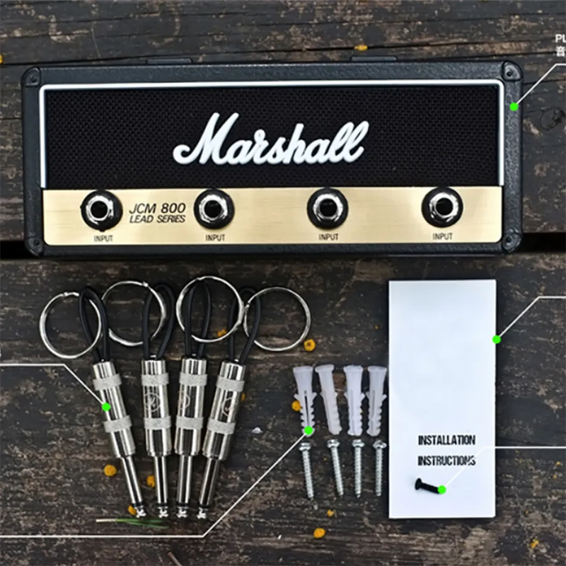 IR3 Key Storage Marshall Guitar Keychain Holder Wall Electric Key Rack Amp Vintage Amplifier JCM800 Standard Gift