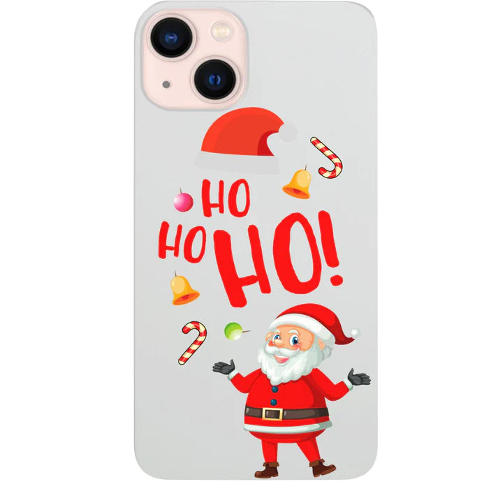Christmas Father Santa Claus Ho Ho Ho - UV Color Printed Wood Phone Case