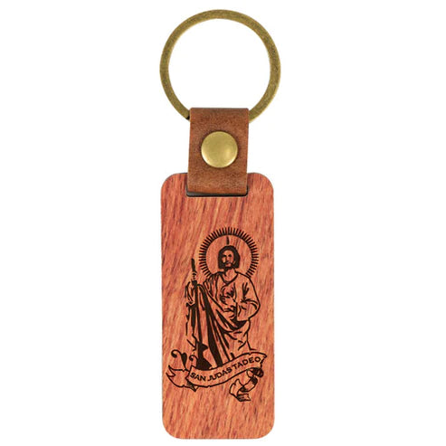 San Judas - Wood Keychain
