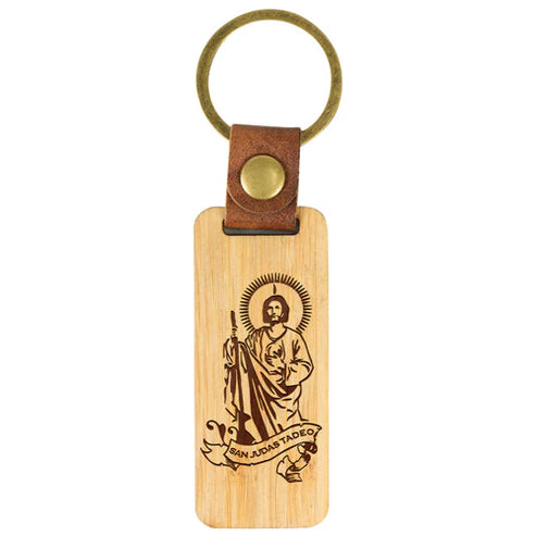 San Judas - Wood Keychain