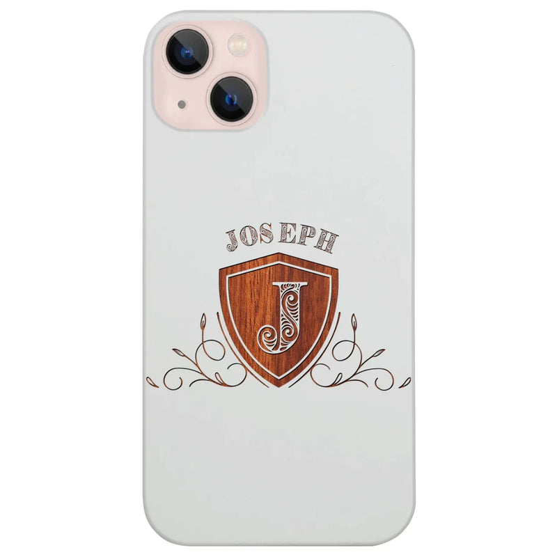 Custom Initial Monogram Wood Phone Case