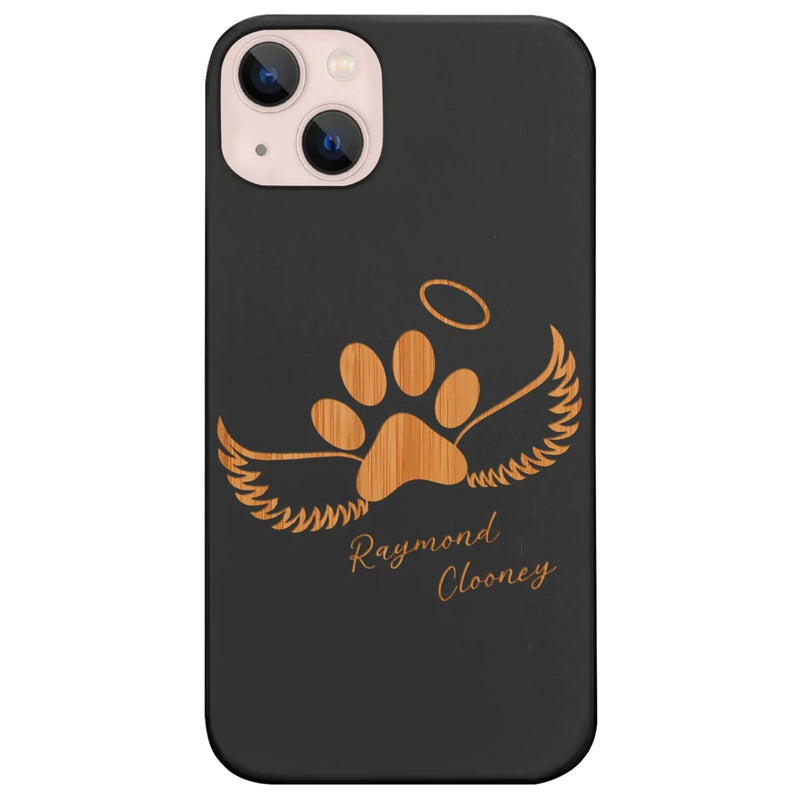 Monogram Custom Wood Phone Case - Personalized Pet Name Gift