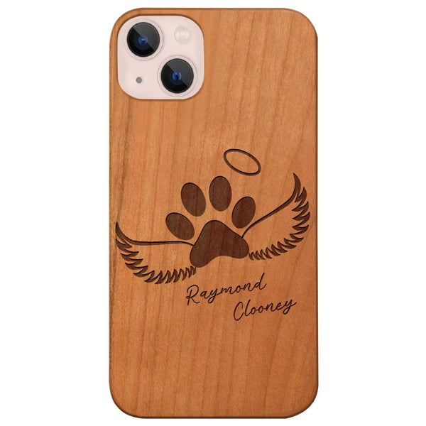 Monogram Custom Wood Phone Case - Personalized Pet Name Gift