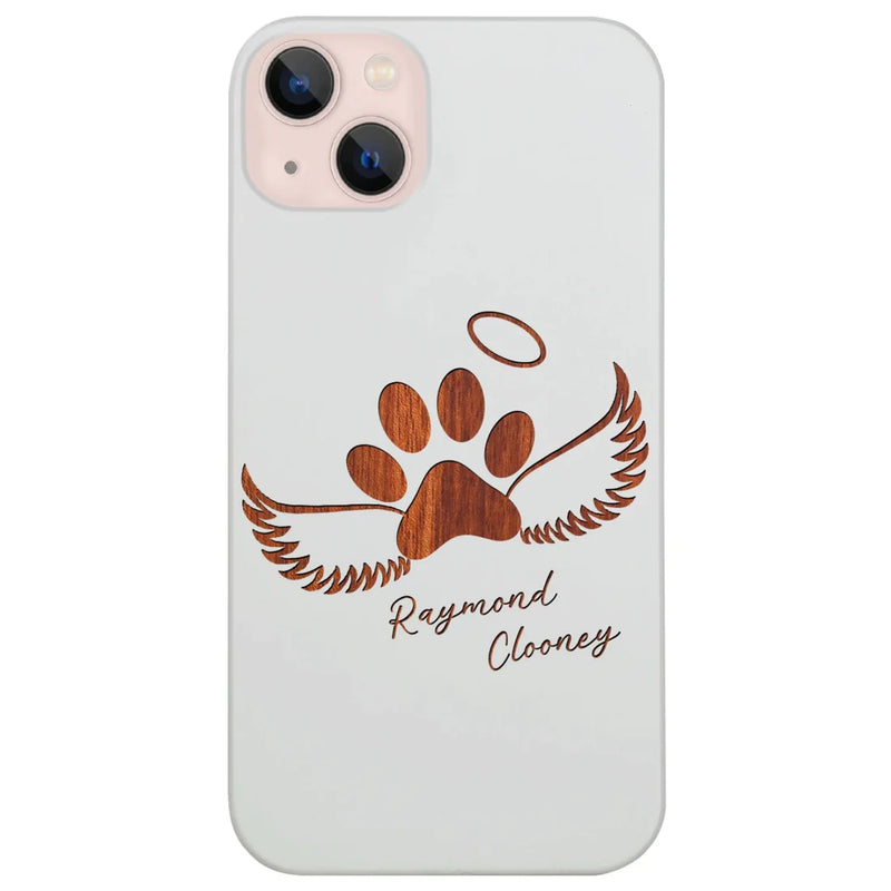 Monogram Custom Wood Phone Case - Personalized Pet Name Gift