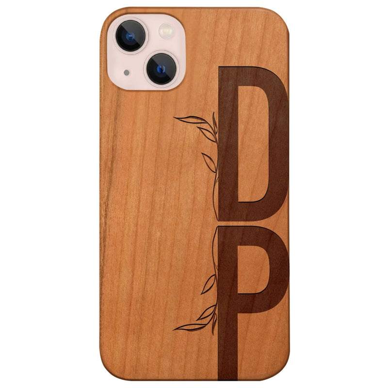 Monogram Custom Wood Phone Case - Personalize Gift For Valentine´s Day