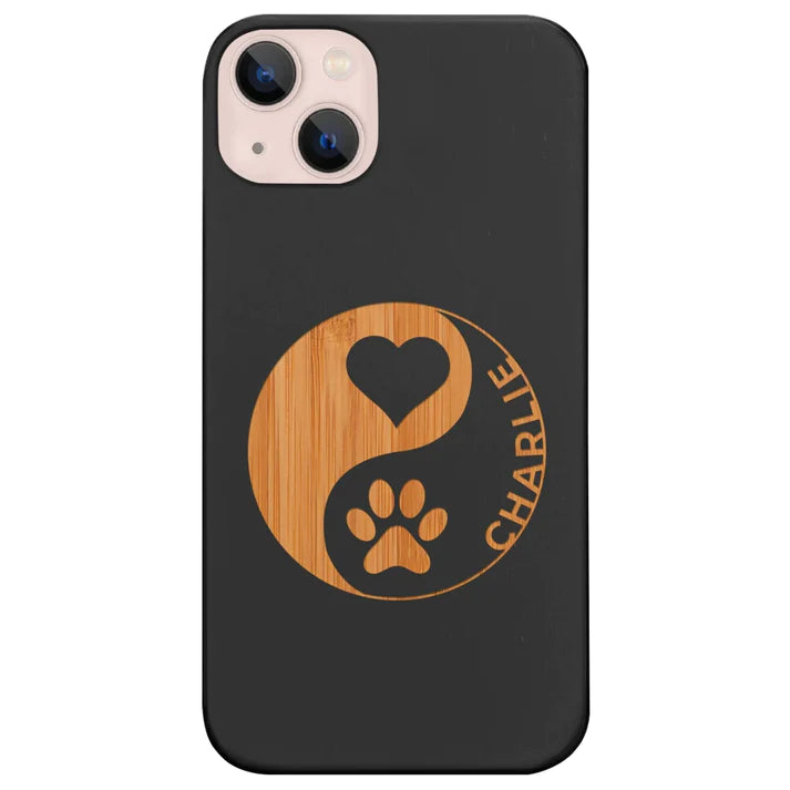 Custom Monogram Wood Phone Case - Custom Pet Name Phone Case