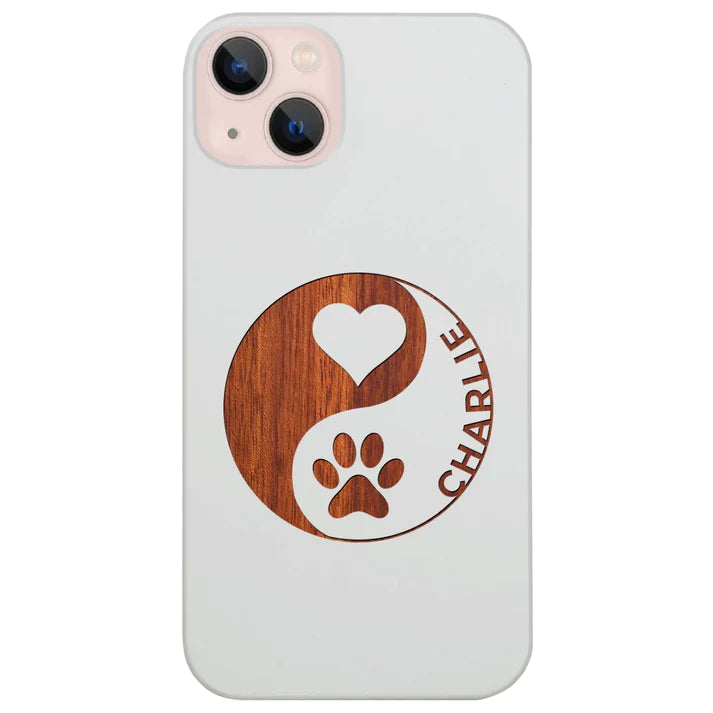 Custom Monogram Wood Phone Case - Custom Pet Name Phone Case