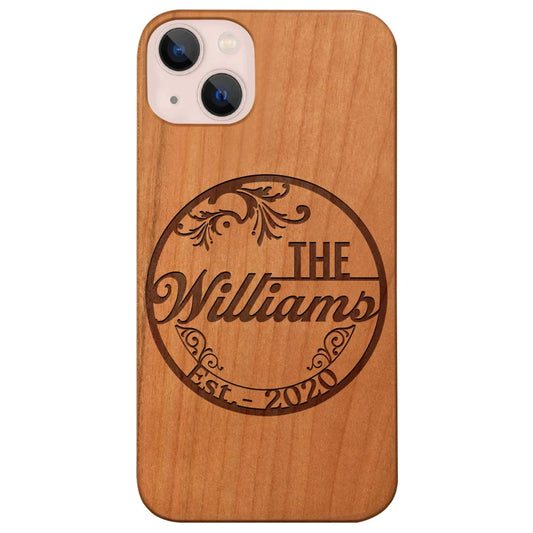 Monogram Initial Personalize Wood Phone Case