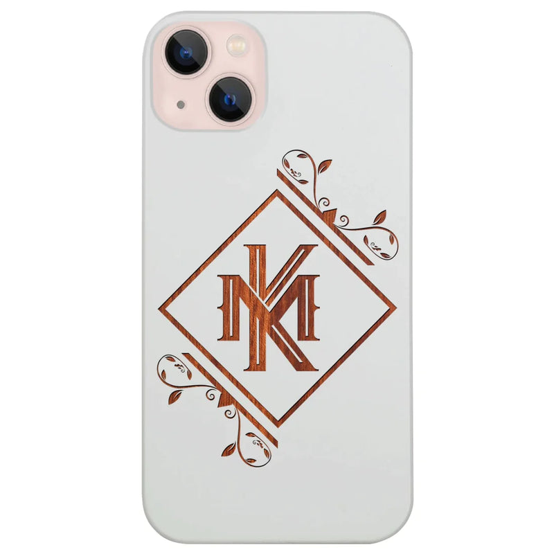 Monogram Custom Initial Wood Phone Case - Personalized Gift For Valentine´s Day