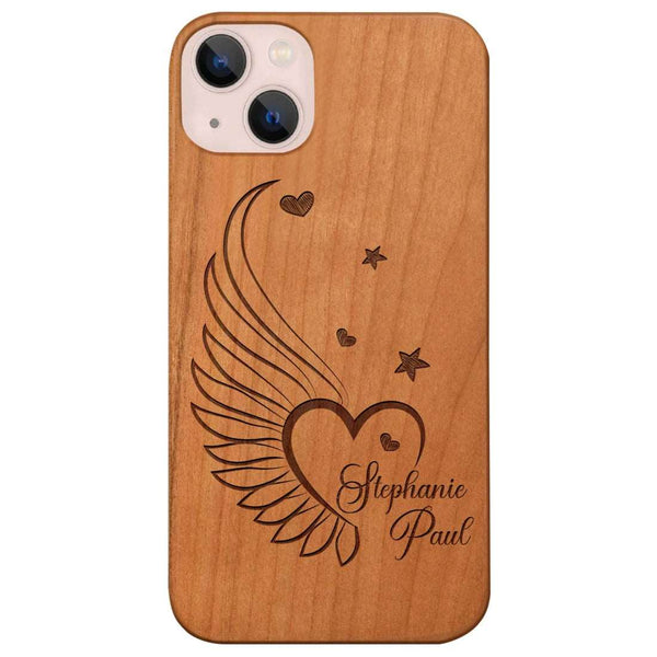 Custom Monogram Wood Phone Case - Personalize Gift For Valentine´s Day