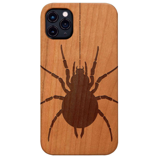 Big Hanging Spider - Engraved Wood Phone Case