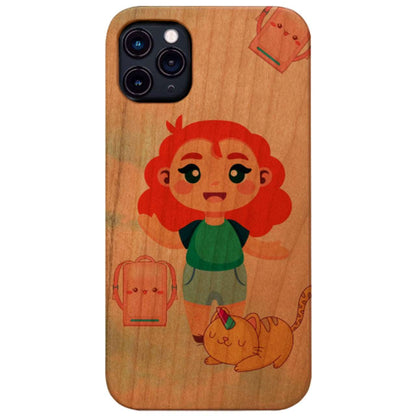 Fictional Character Kawaii 3 - UV Color Printed Wood Phone Case