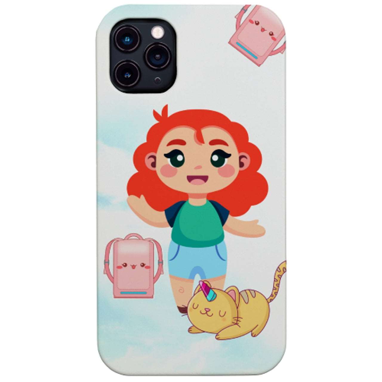 Fictional Character Kawaii 3 - UV Color Printed Wood Phone Case
