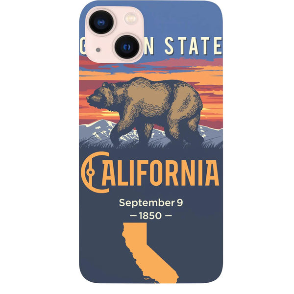 State California Color Printed Wood Phone Case