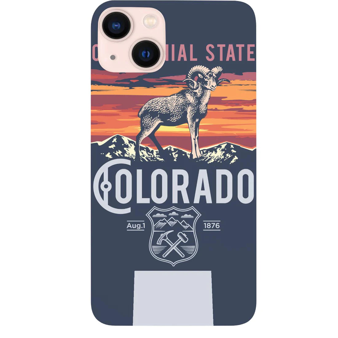 State Colorado Color Printed Wood Phone Case