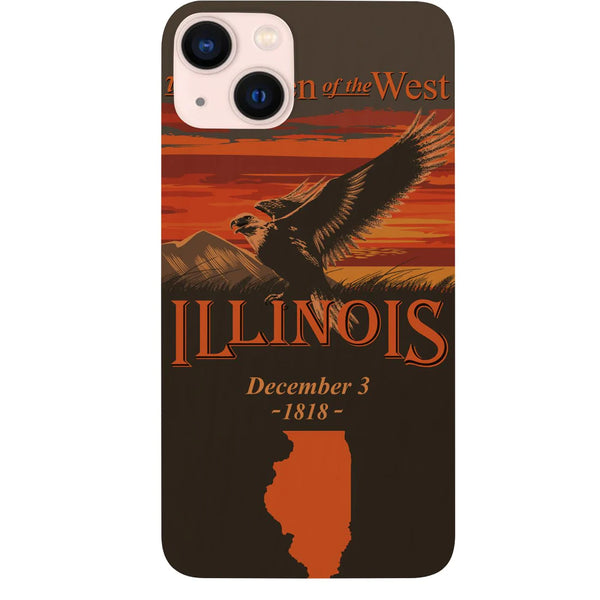State Illinois - UV Color Printed Wood Phone Case