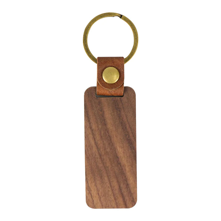 Walnut Wood Keychain - Plain