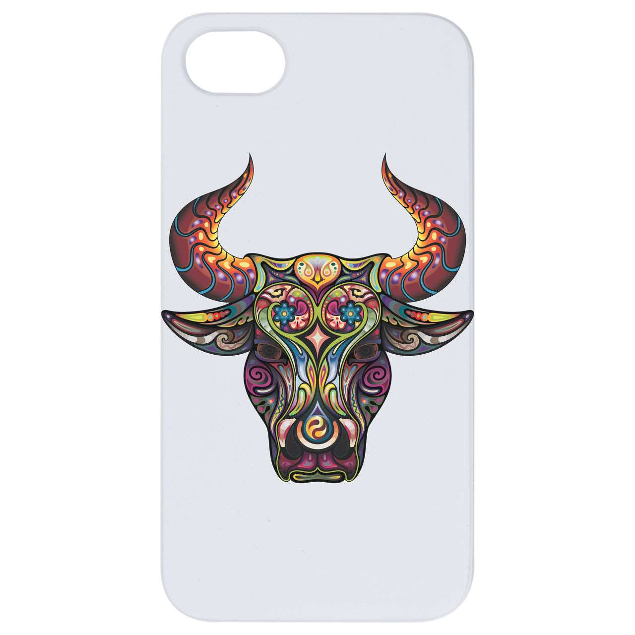 Bull Head - UV Color Printed Wood Phone Case