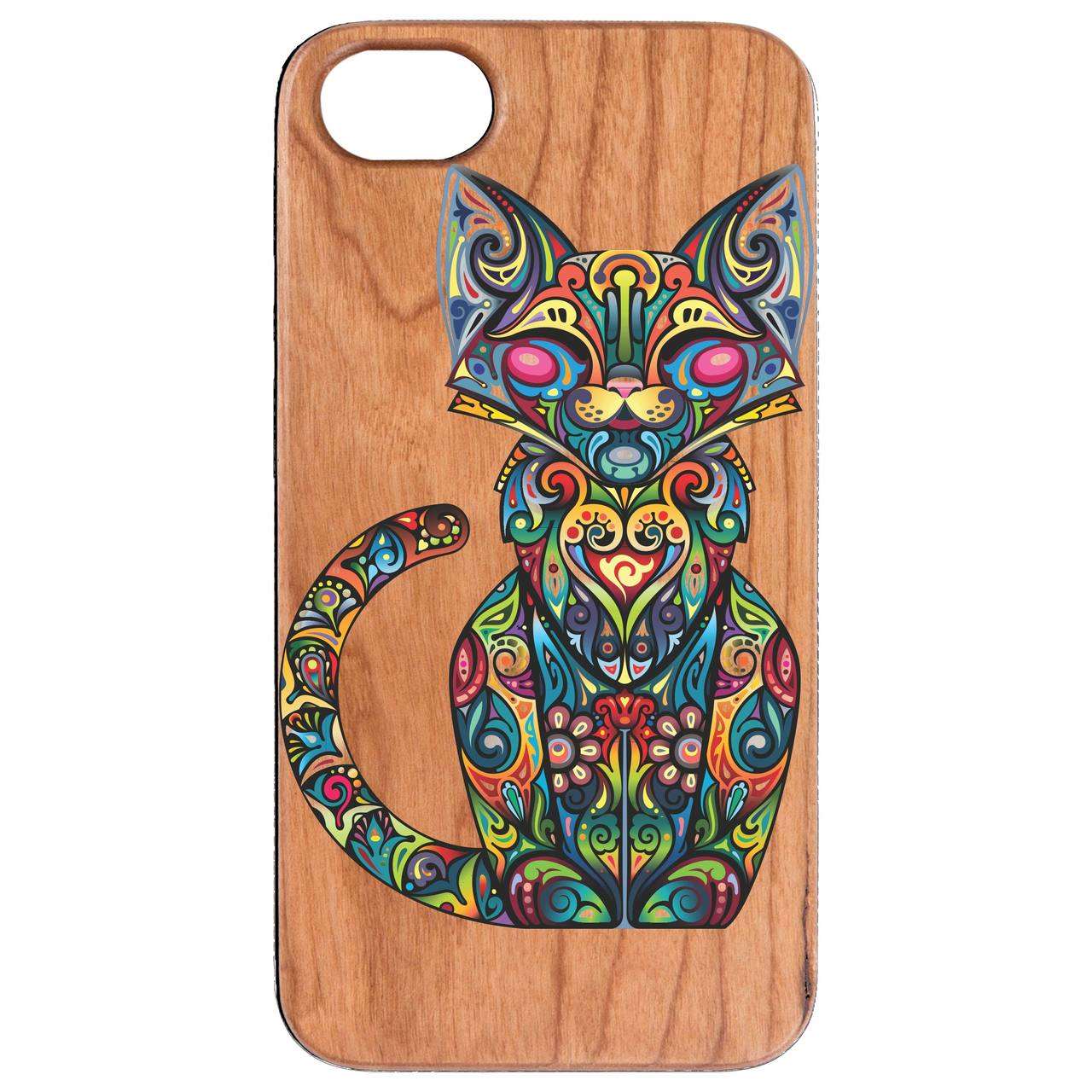 Cat - UV Color Printed Wood Phone Case