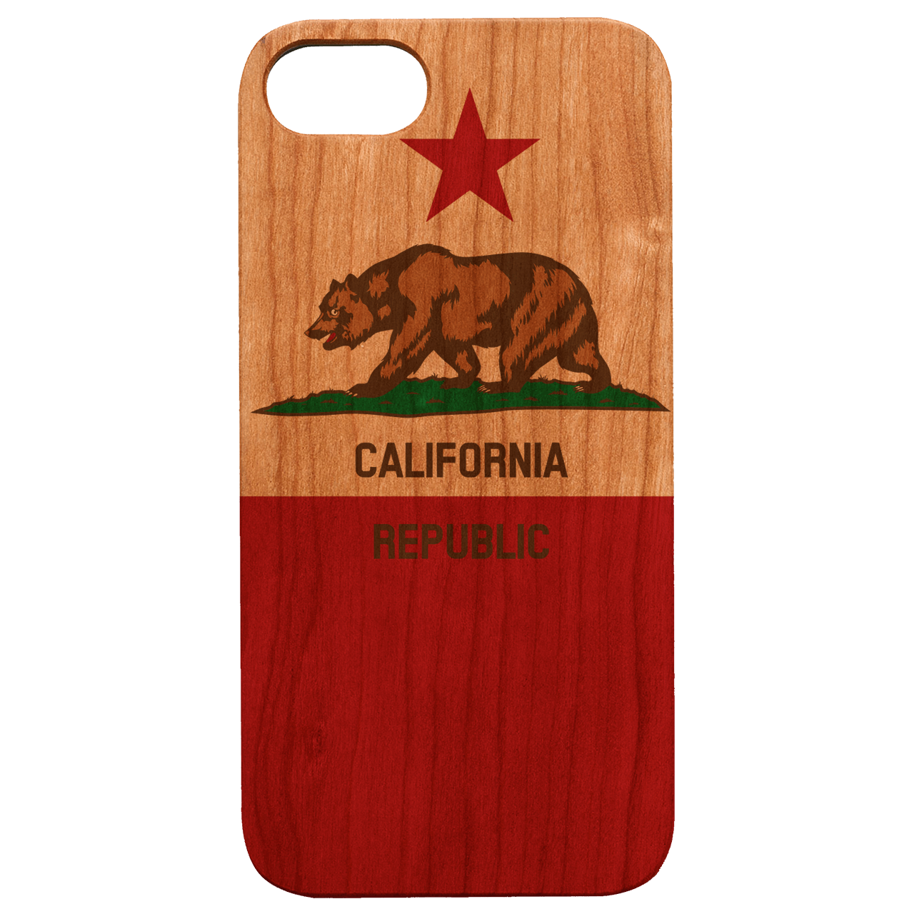 California Flag - UV Color Printed Wood Phone Case