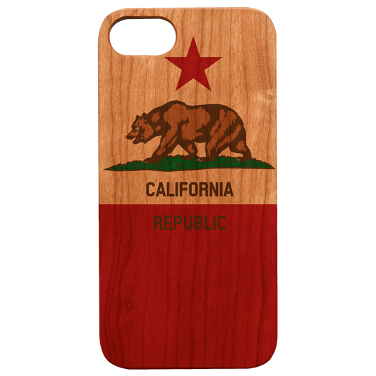 California Flag - UV Color Printed Wood Phone Case